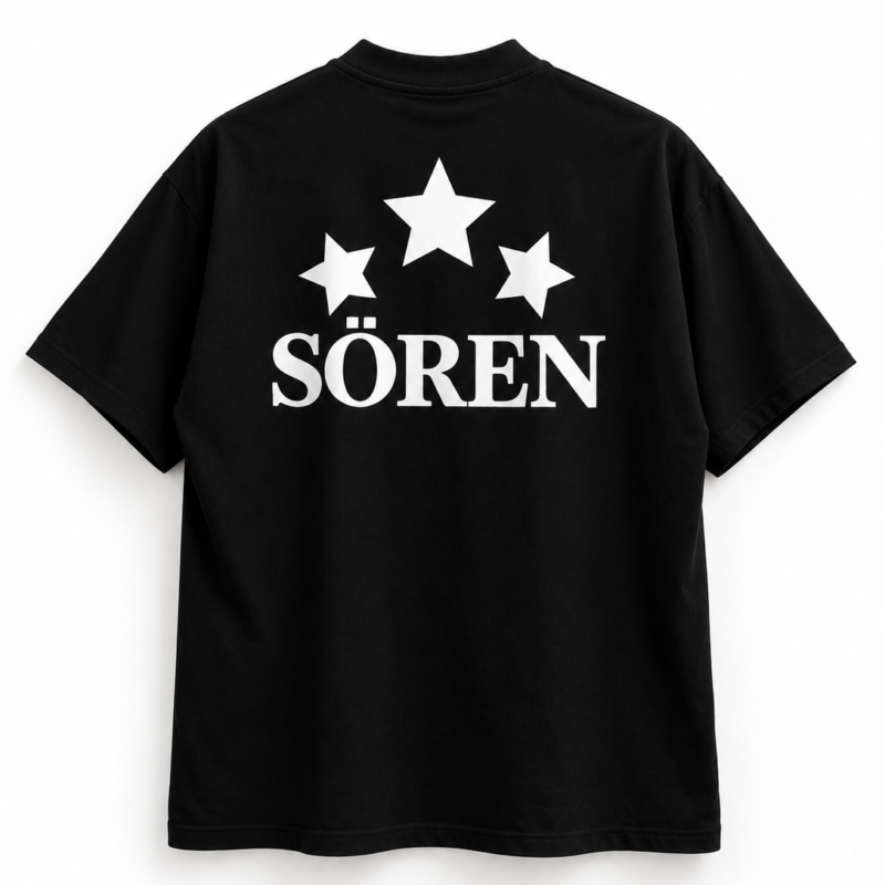 SÖREN Black Oversized Tee “The Origin”