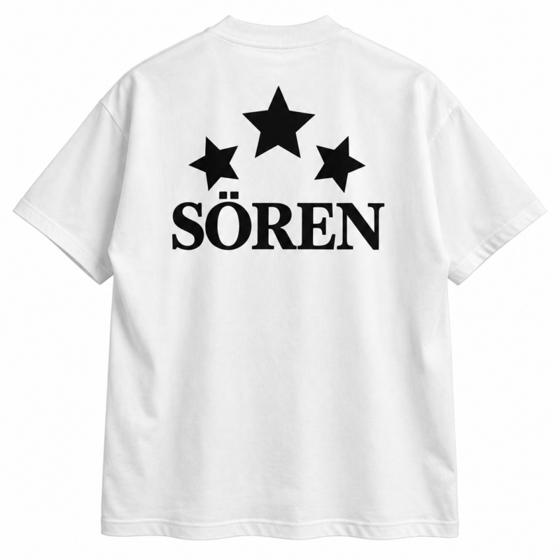 SÖREN White Oversized Tee “The Origin”